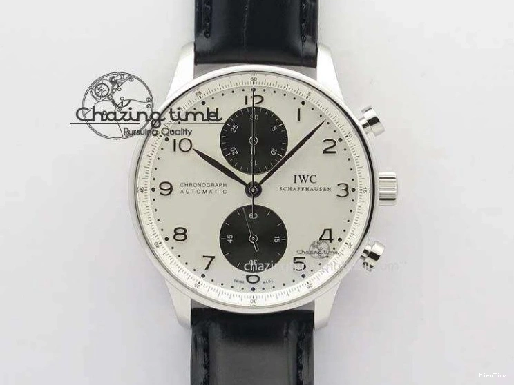 MIROTIME 0212 Affordable Portuguese Real PR Real Annual Calendar IW5035 ZF 1:1 Best Edition White Dial Blue Markers on Blue Leather Strap A 7143